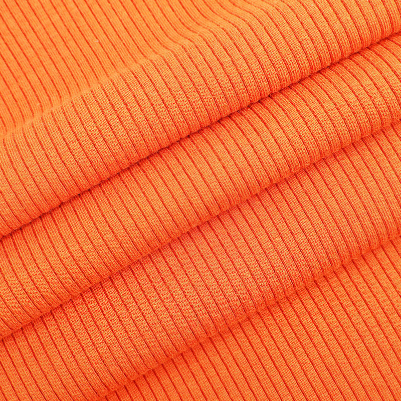 32s C/R + 40D Fuldbelagt Stribet Spandex Rib Strik